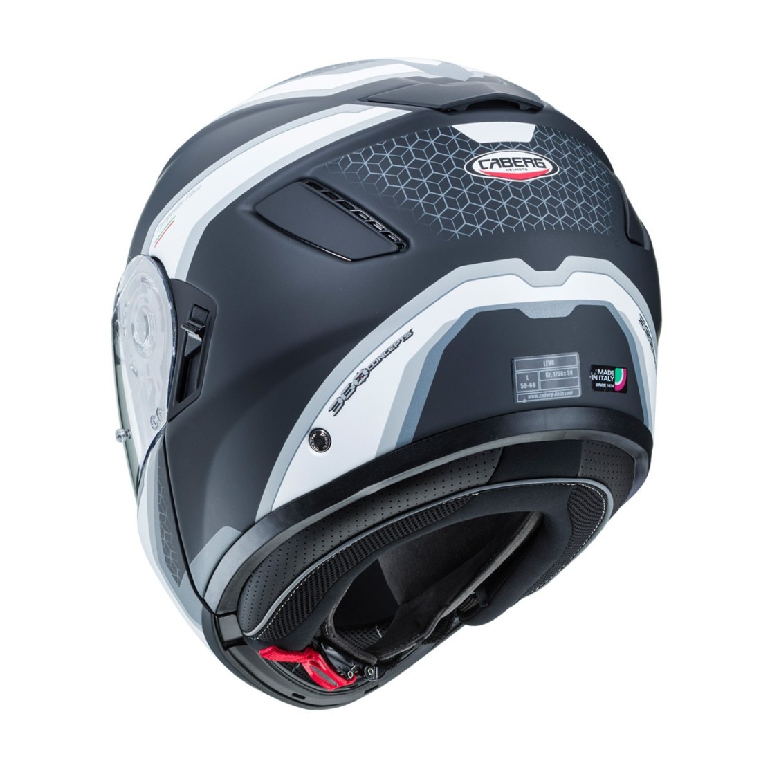 Casco Modulare Caberg Levo Sonar Black White Anthra Silver