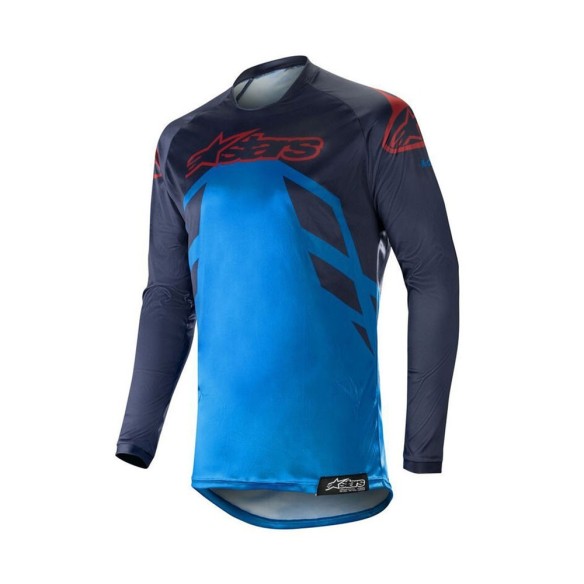 Alpinestars Racer Tech Compass -Maglia - Dark Navy/Mid Blue/Burgundy