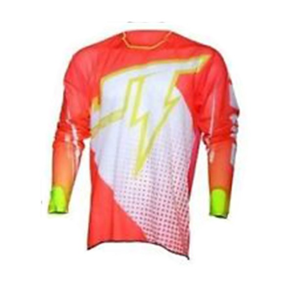 JT Racing Hyperlite Voltage - Maglia - White/Yellow/Red
