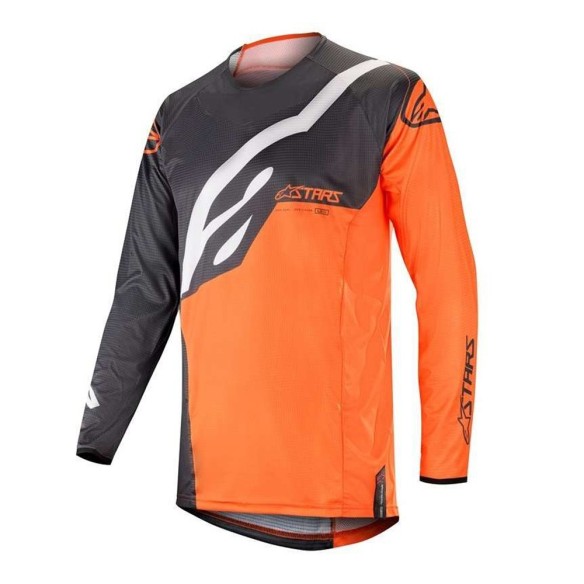 Maglia motocross fuoristrada Alpinestars Techstar Factory Anth/Org Fl