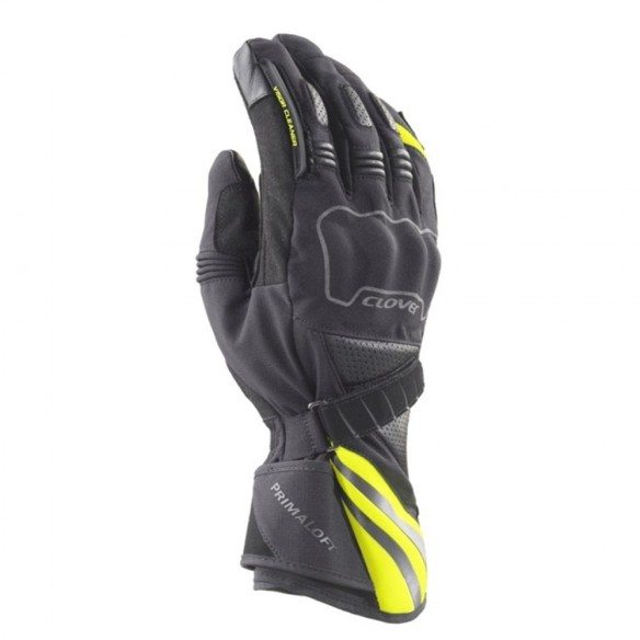 Guanto con protezioni impermeabile; Clover Sierra WP - Nero/Giallo.