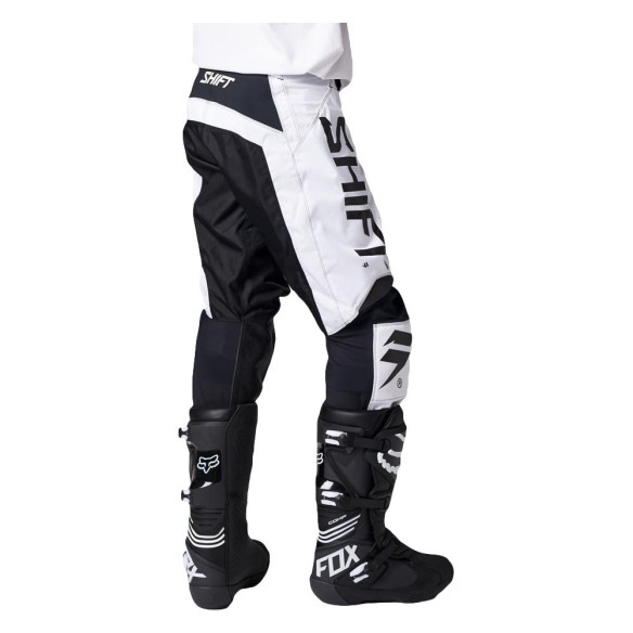 Pantalone fuoristrada motocross Shift Whit3 Label Trac - Pant - Wht/Blk