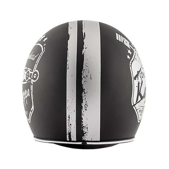 Casco jet Kappa con calotta in fibre composite e grafica accattivante.