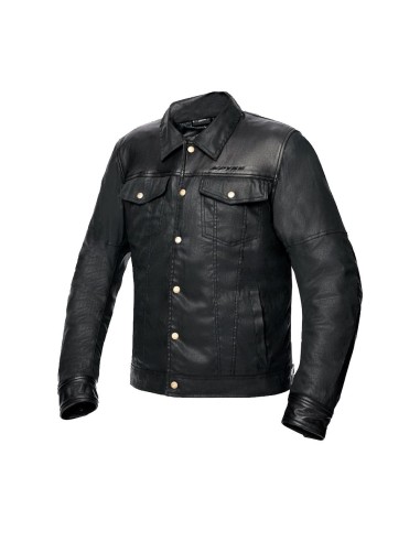 Giacca vintage in pelle Spyke Street - Black