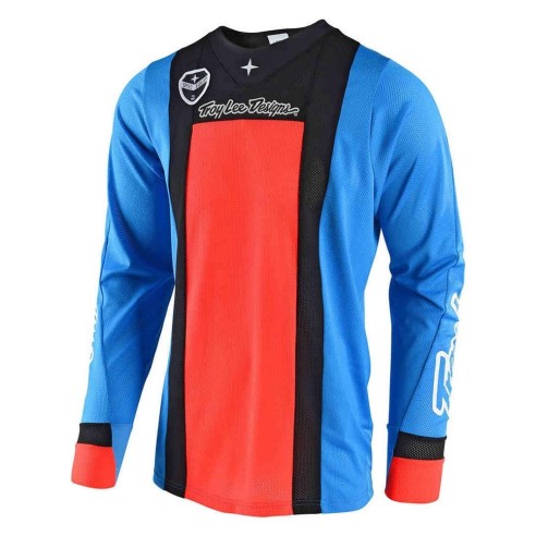 Maglia tecnica per il fuoristrada Troy Lee Design SE Air Squadra - Maglia - Cyan/Org