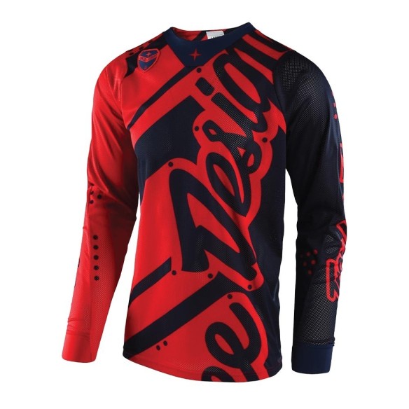 Maglia tecnica per il fuoristrada Troy Lee Design SE Air Shadow - Maglia - Red/Navy