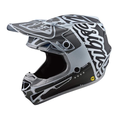 Casco fuoristrada Troy Lee Design SE4 - Polyacrylite Factory - Silver