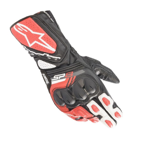 Guanto in pelle racing Alpinestars SP-8 V3, resistenza e dinamicità