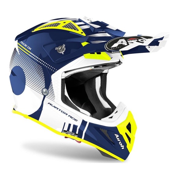 Casco Fuoristrada Airoh Aviator Ace Nemesi - Blue Gloss
