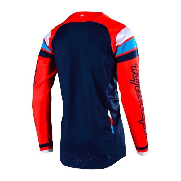 maglia cross Troy Lee Design SE Seca - Maglia - Orange/Dark Navy offroad