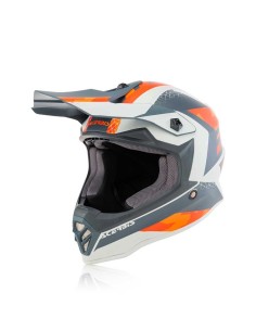 Casco cross offroad Acerbis Impact Steel Junior - Arancio/Grigio