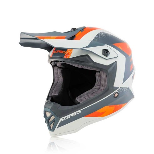 Casco cross offroad Acerbis Impact Steel Junior - Arancio/Grigio