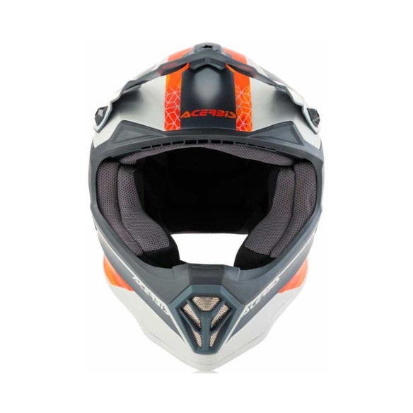 Casco cross offroad Acerbis Impact Steel Junior - Arancio/Grigio