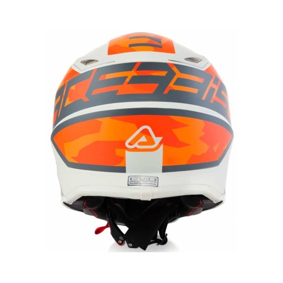 Casco cross offroad Acerbis Impact Steel Junior - Arancio/Grigio