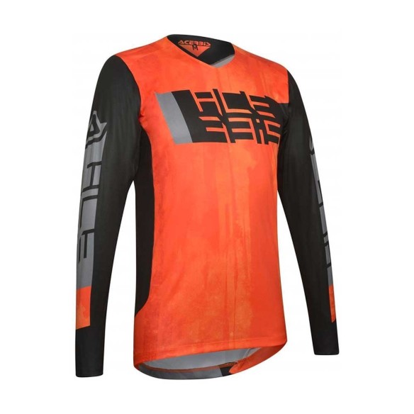 Maglia tecnica Acerbis MX Outrun - Arancio/Nero offroad cross enduro