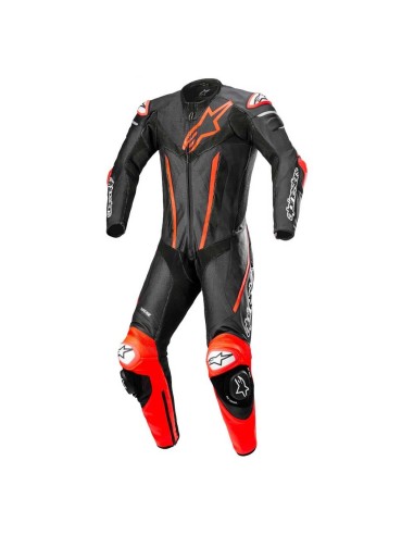 Tuta pelle professionale Alpinestars Prof Fusion Intera - Black/Red Fluo