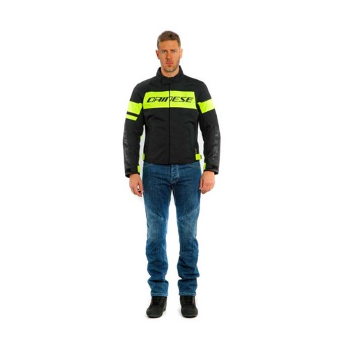 Giacca Moto Dainese Saetta D-Dry - Black/Fluo Yellow/Black
