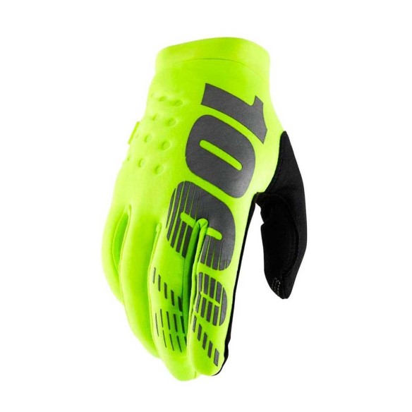 100% Brisker Guanti - Fluo Yellow
