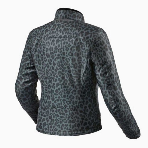 Giacca moto stradale Rev'it Shade H2O Lady - Leopard/Dark Grey