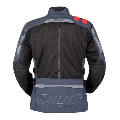 Giacca estiva traforata, doppio strato - T.UR J-Four - Dark Blue/Red