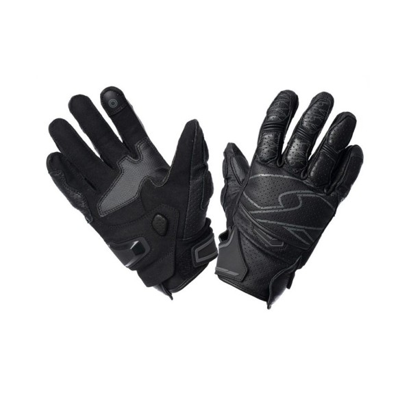 Guanto sport touring in pelle Spyke Tech Short - Black