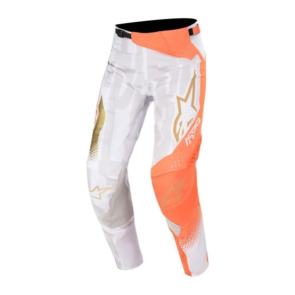 Pantalone fuoristrada Alpinestars Techstar Factory- Pant - Metal Wht/Org/Flgld