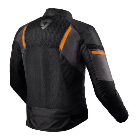 Giacca Moto Stradale Rev'It Gt-R Air 3 - Black/Neon Orange
