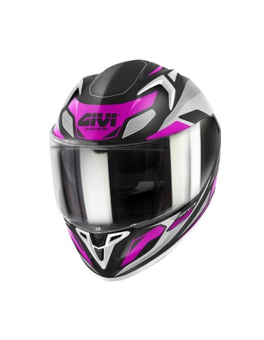 Casco integrale GIVI H50.8 - Matt Black/ Silver/ Pink in policarbonato, da Canella motoabbigliamento