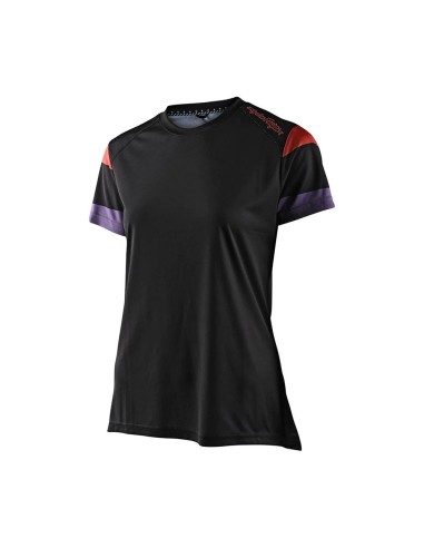 Maglia tecnica MTB Troy Lee Design Lilium SS Rugby Lady - Black in vendita da Canella Motoabbigliamento