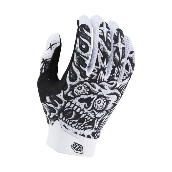 guanto Mtb Troy Lee Designs Air Skull Demon - White/Black in vendita da canella motoabbigliamento