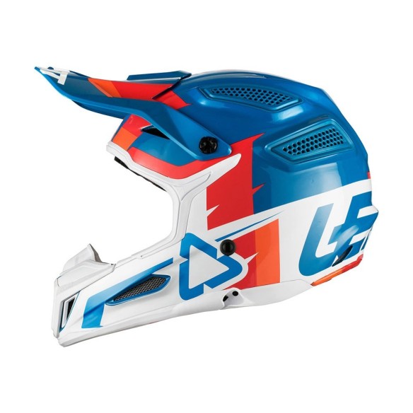 Casco Leatt GPX 5.5 V10 - Blue/White in vendita da Canella Motoabbigliamento
