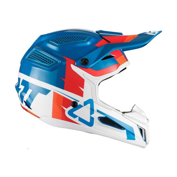 Casco Leatt GPX 5.5 V10 - Blue/White in vendita da Canella Motoabbigliamento