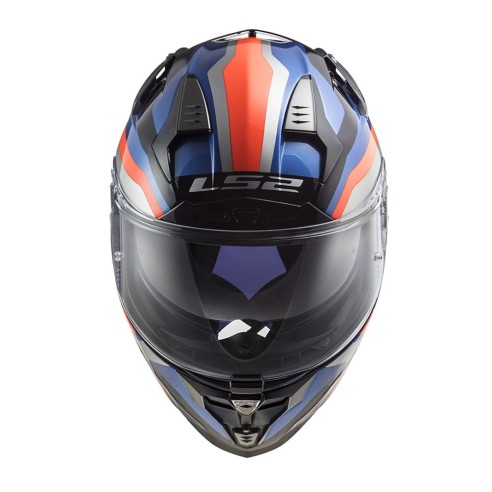 Casco integrale moto LS2 Challenger Galactic - Glossy Blue/Fluo Orange da Canella Motoabbigliamento
