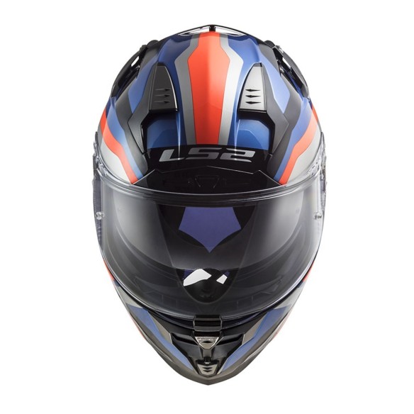 Casco integrale moto LS2 Challenger Galactic - Glossy Blue/Fluo Orange da Canella Motoabbigliamento