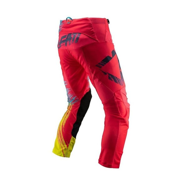 Pantalone fuoristrada Leatt GPX 4.5 - Pant - Red/Lime in vendita da Canella Motoabbigliamento
