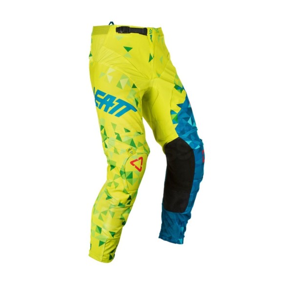 Pantalone fuoristrada Leatt GPX 4.5 - Pant - Lime/Teal in vendita da Canella Motoabbigliamento
