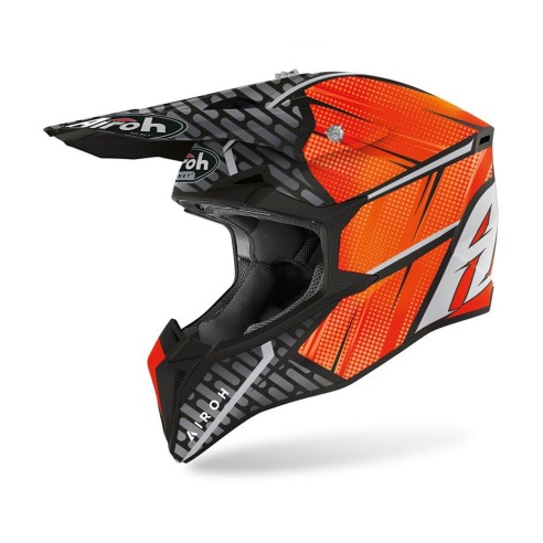 Casco fuoristrada Airoh Wraap Idol - Orange Matt in vendita da Canella Motoabbigliamento