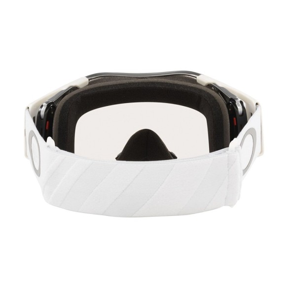Maschera fuoristrada Oakley Airbrake Tuff Block - White Clear in vendita da Canella Motoabbigliamento