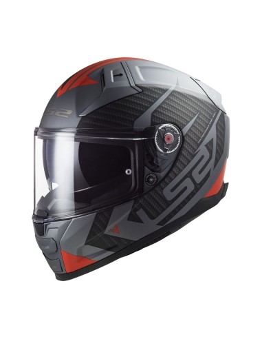 Casco integrale LS2 FF811 Vector II Splitter - Matt Titanium/Red in vendita da Canella Motoabbigliamento