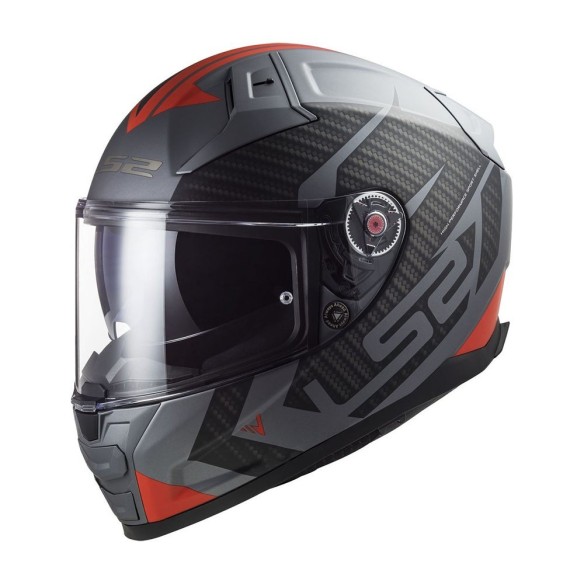 Casco integrale LS2 FF811 Vector II Splitter - Matt Titanium/Red