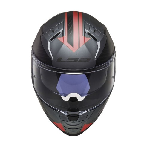 Casco integrale LS2 FF811 Vector II Splitter - Matt Titanium/Red