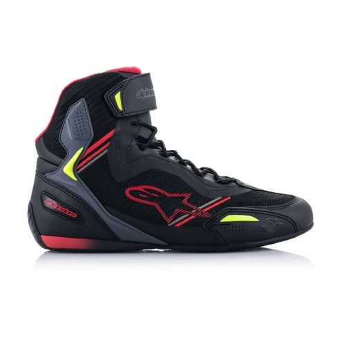 Scarpa tecnica Alpinestars Faster 3 Rideknit - Blk/Red/Yell Fl streetwear touring estate mezzastagione