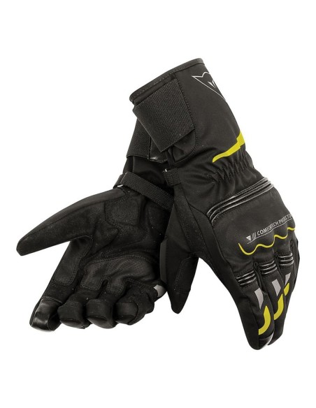 Guanto moto invernale Dainese Tempes D-Dry Long Glove - Blk/Yell Fl