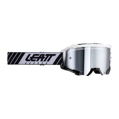 Maschera fuoristrada Leatt Velocity 4.5 Iriz - White/Silver in vendita da Canella Motoabbigliamento