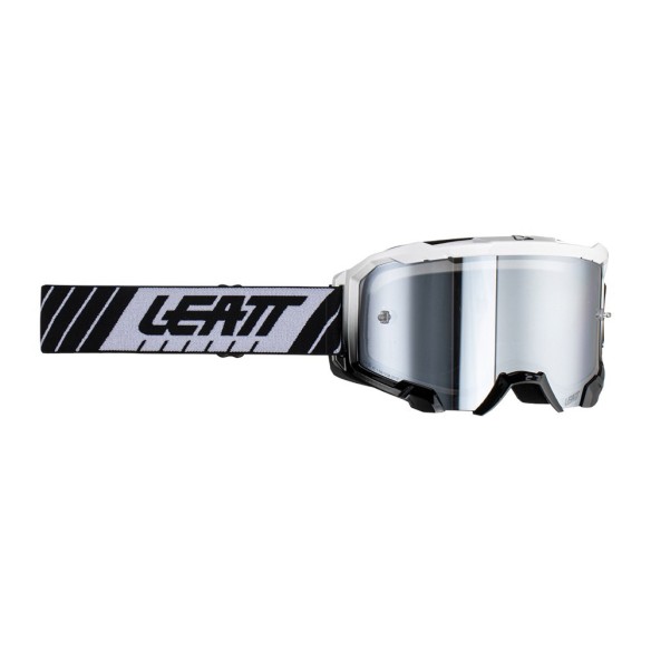 Maschera fuoristrada Leatt Velocity 4.5 Iriz - White/Silver in vendita da Canella Motoabbigliamento