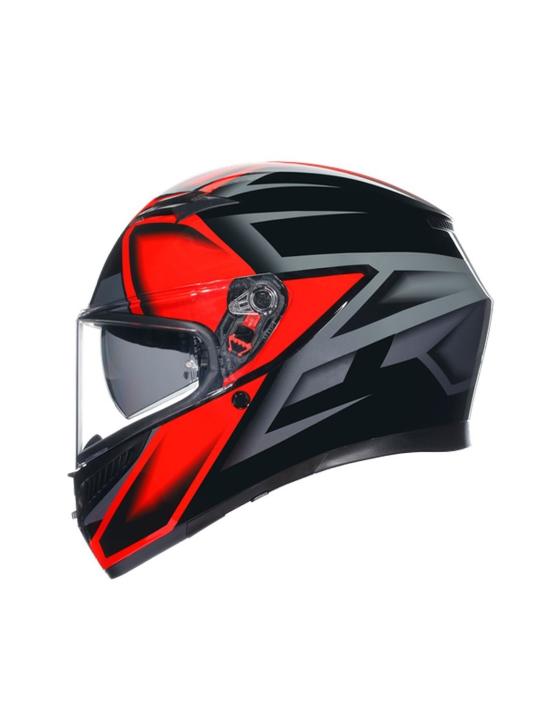 CASCO MOTO INTEGRALE AGV VELOCE S FEROCE BIANCO NERO ROSSO TAGLIA XS