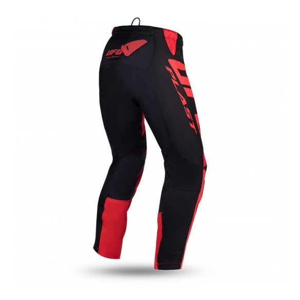 Pantalone fuoristrada Ufo Kimura Pant - Black/Red in vendita da Canella Motoabbigliamento