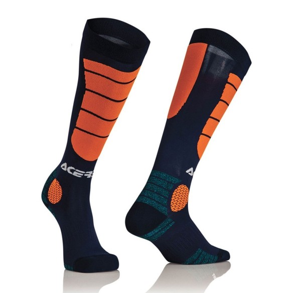 Calza Acerbis Mx Impact  - Blue/Orange in vendita da Canella Motoabbigliamento