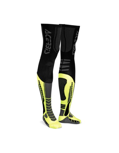 Calza tecnica Acerbis X-Leg Pro - Nero/Giallo in vendita da Canella Motoabbigliamento