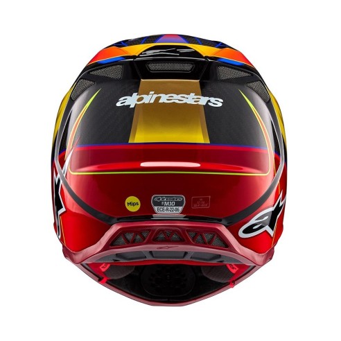 Casco Motocross Alpinestars Supertech S-M10 Era - Gold/Yellow/Rio Red Gloss